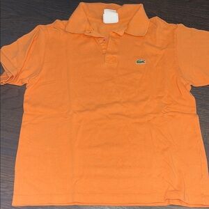 Lacoste Orange Polo Shirt Classic Piqué Design